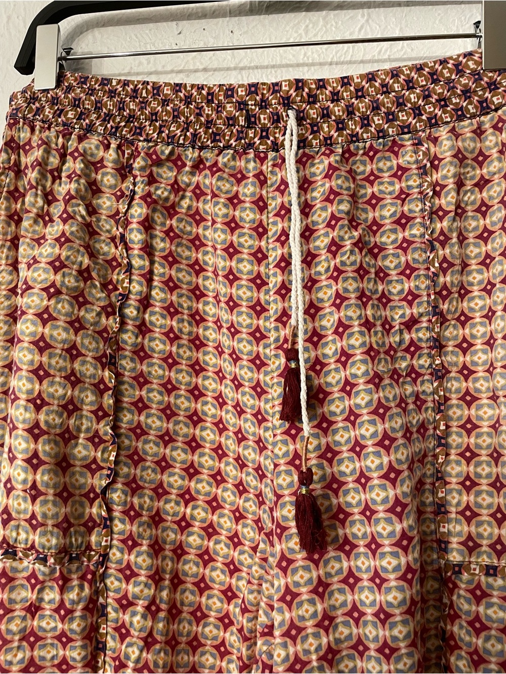 Anthropologie Doria Geometric Printed Wide-Leg Lounge Pants Large - Picture 6 of 9
